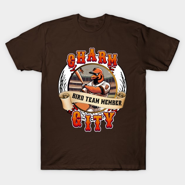 CHARM CITY BALTIMORE O'S BIRD DESIGN T-Shirt by The C.O.B. Store